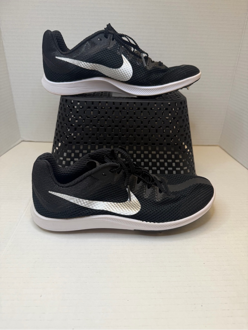 Nike Rival Distance Track & Field Spikes Mens Cleats Sz 7 Black EUC DC8725-001